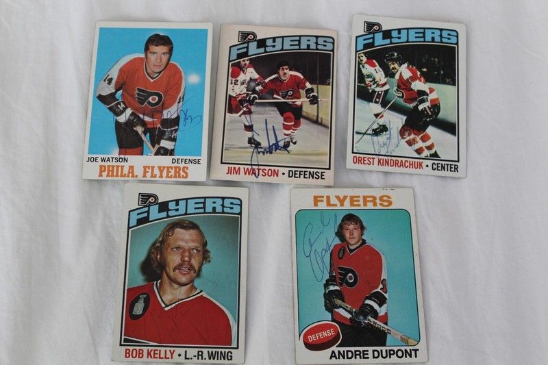 Autograph Hockey Cards Philadelphia Flyers Lot of 5 Different Watson Dupont +