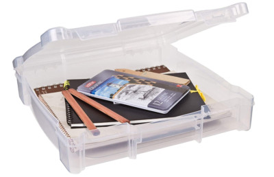 12'' x 12'' Box, Art & Craft Organizer, Plastic Storage Case, Clear, Essentials On