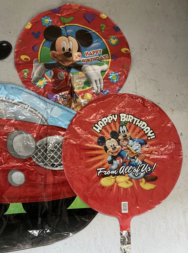 Disney Mickey Mouse Mylar balloons 3 Total With One Giant Demential In Car - Image 3 of 4