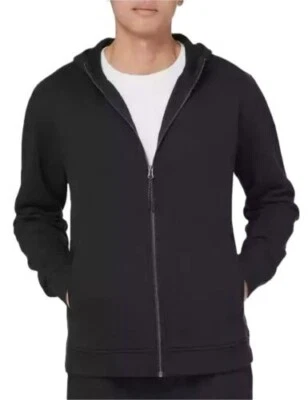 Mens Full Zip Hoodie Fleece Jumper Pullover Kirkland Signature Black Blue Green