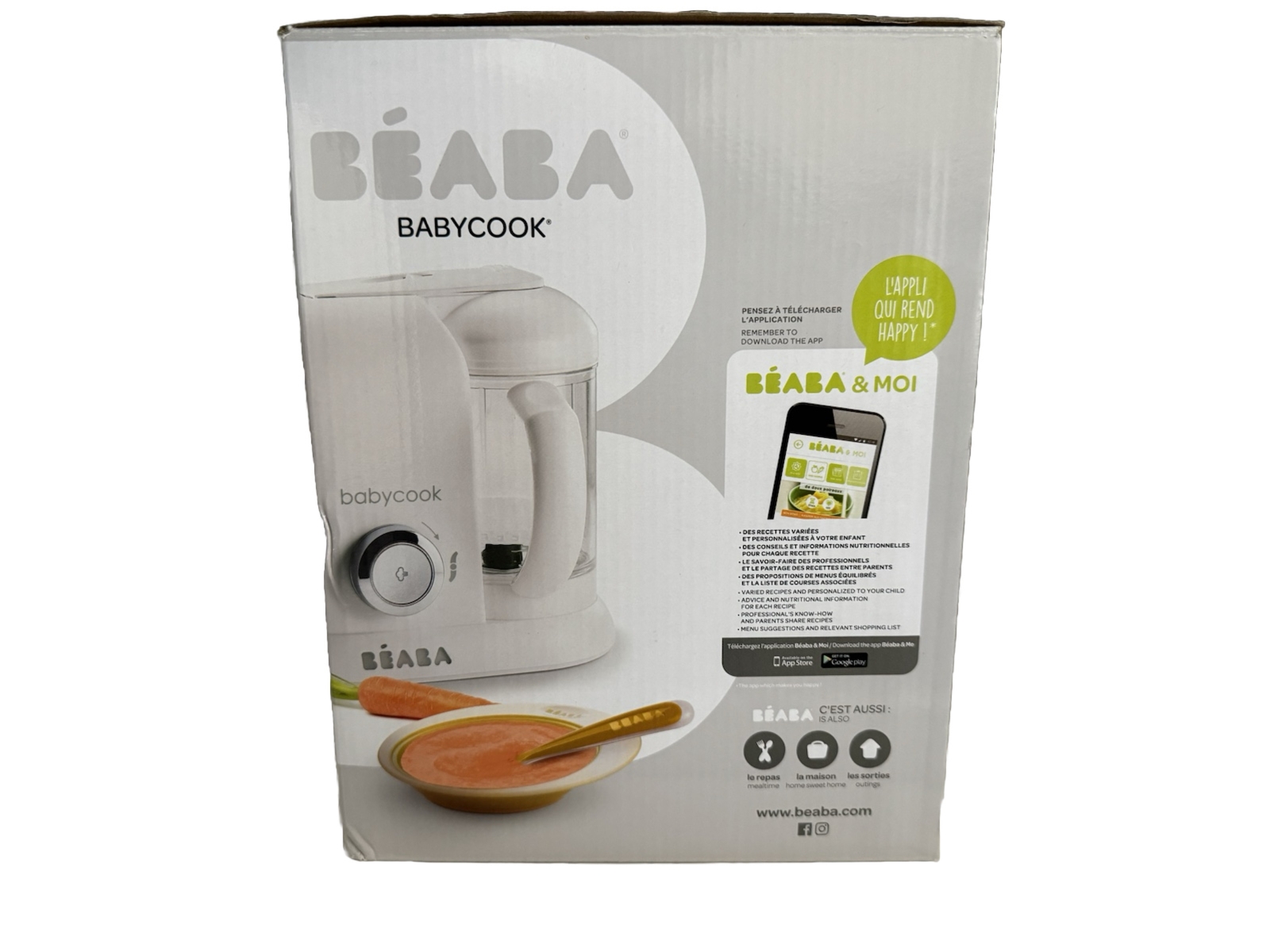 BEABA Babycook Solo 4 in 1 Baby Food Maker Baby Food Processor Steam Cook White