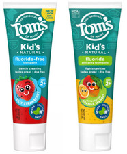 Tom's of Maine Anticavity Kids Natural Toothpaste Silly Strawberry, Orange Mango