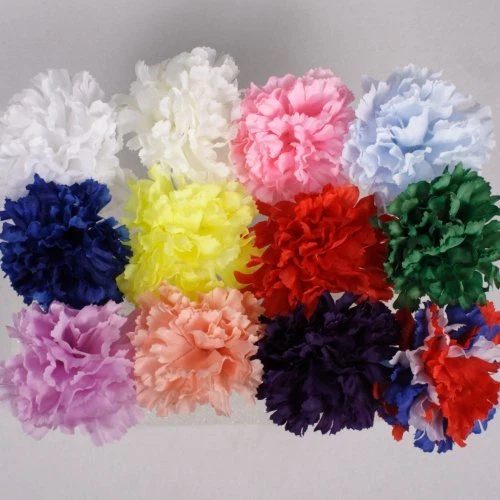Carnation Pick Artificial Silk 5" Tall 100 Piece Box (Choose Color)