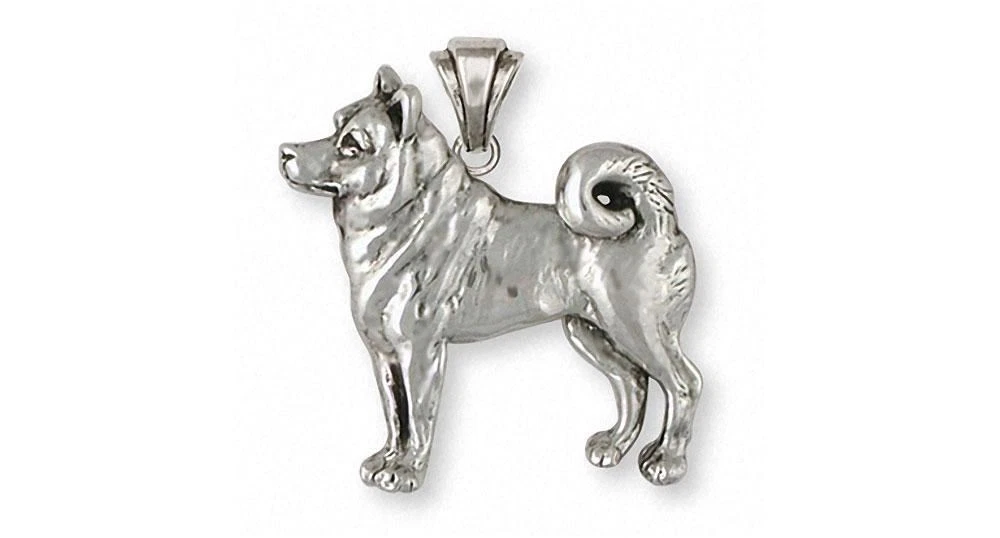 Shiba Inu Pendant Jewelry Sterling Silver Handmade Dog Pendant SI4