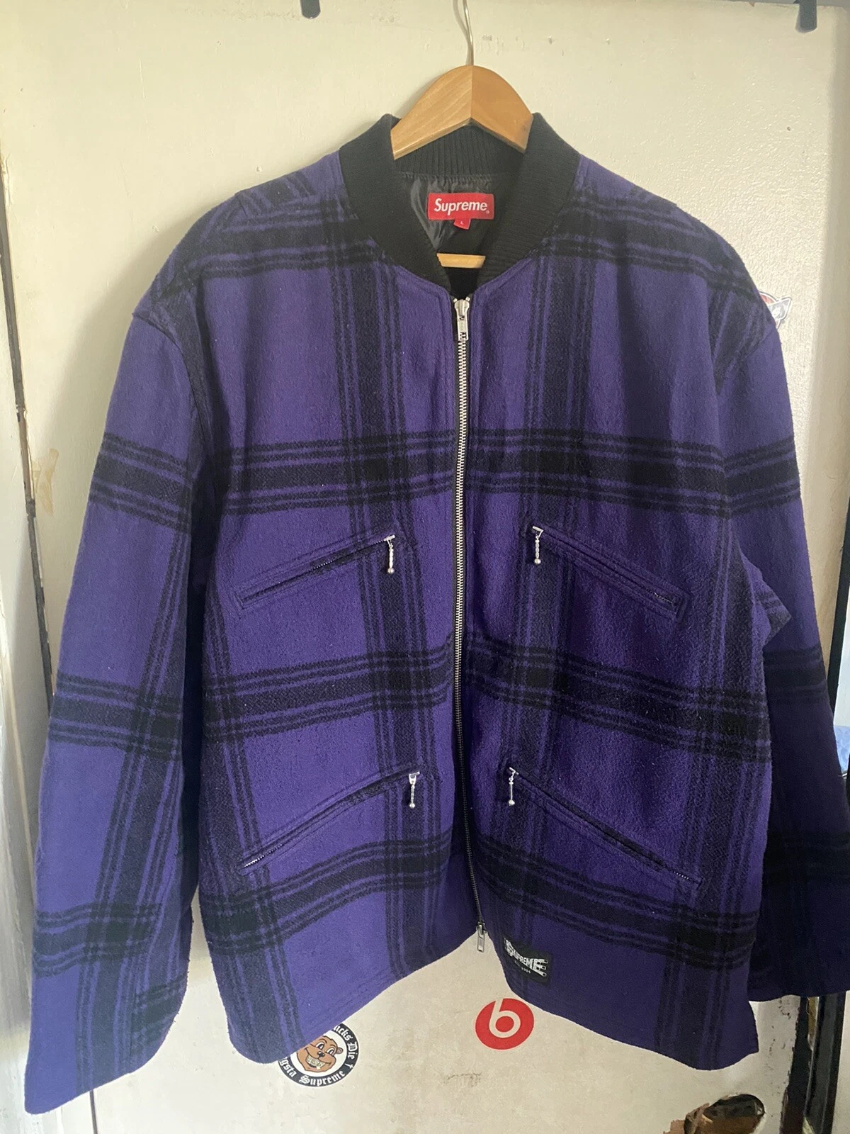 veste voiture zippée suprême violet Large
