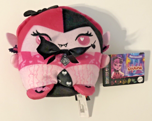 Monster High Cuutopia Draculaura 5" Squishy Plush Toy Mattel 2022 New With Tags - Picture 1 of 8