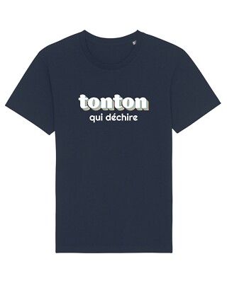 Herren T-Shirt Kurzarm TONTON QUI REI marineblau