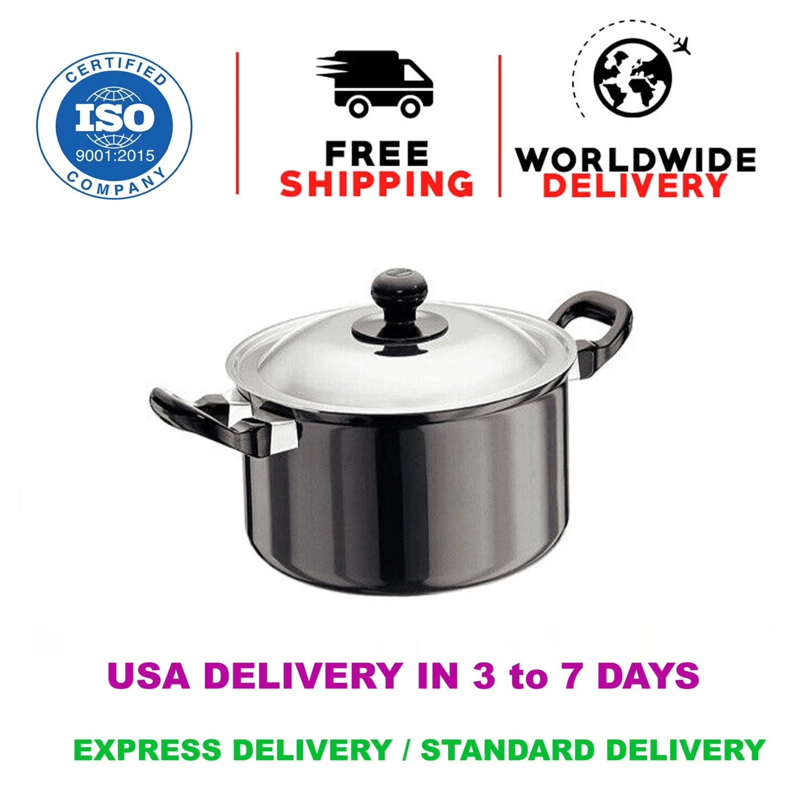 Futura Nonstick Cook n Serve Bowl Stewpot 3 L Biryani Pan Stock Pot With Lid
