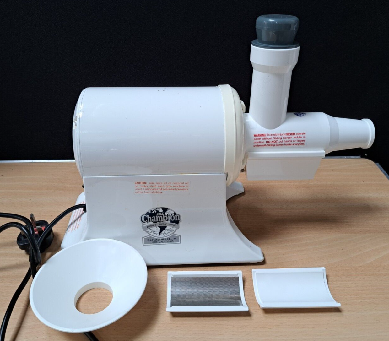 The Champion Juicer Model MAR220 Working With Attachments eBay