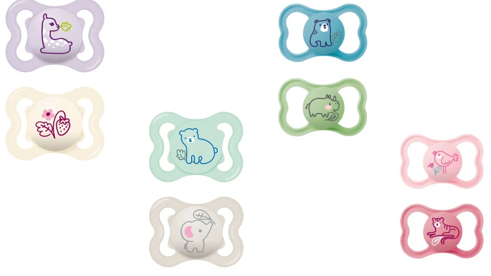 MAM Air Schnuller Nuckel Air 2 er Set Silikon 0-6- 16 + Transportbox