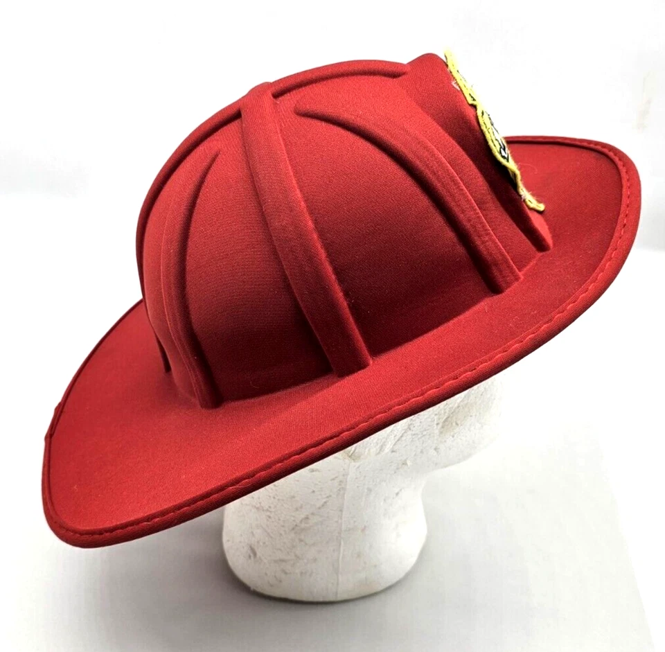 Durable Cloth Flexible Hard Fire Chief Helmet Dress Up Pretend Play Costume - Image 4 of 4