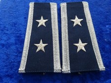 US Schulterklappen Air Force Shoulder Marks 2 Sterne General Überziehschlaufen