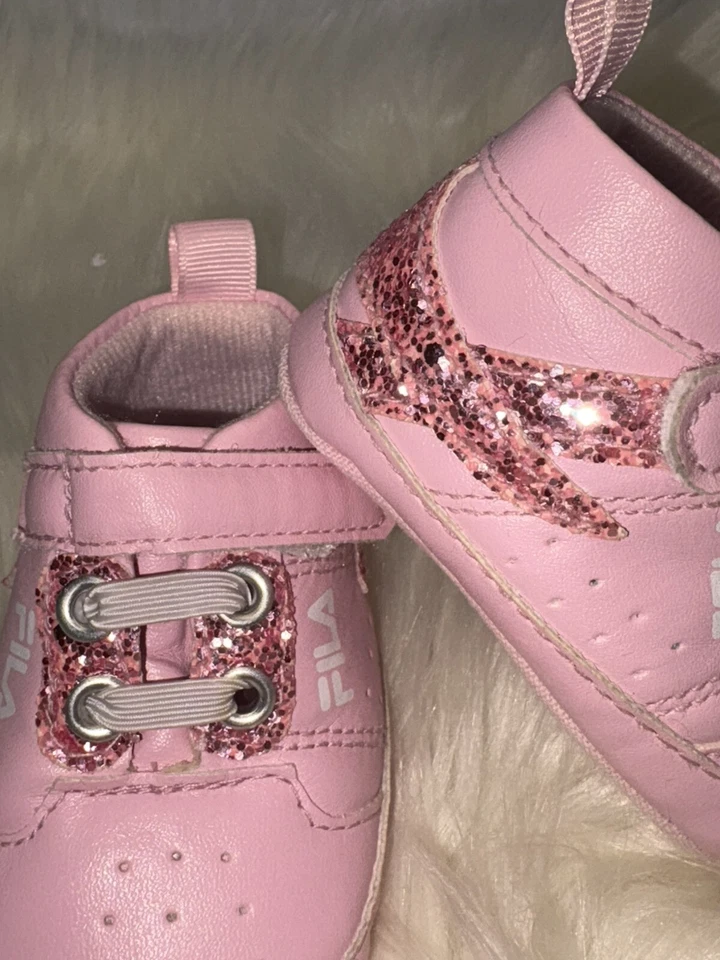 Adorable Tops Altos Bebé Fila Rosa y Brillo Talla Bebé 0-6 Meses Foto 3 de 4