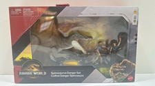 Mattel Jurassic World Rebirth Movie Spinosaurus Danger Dinosaur Figure Set NIB
