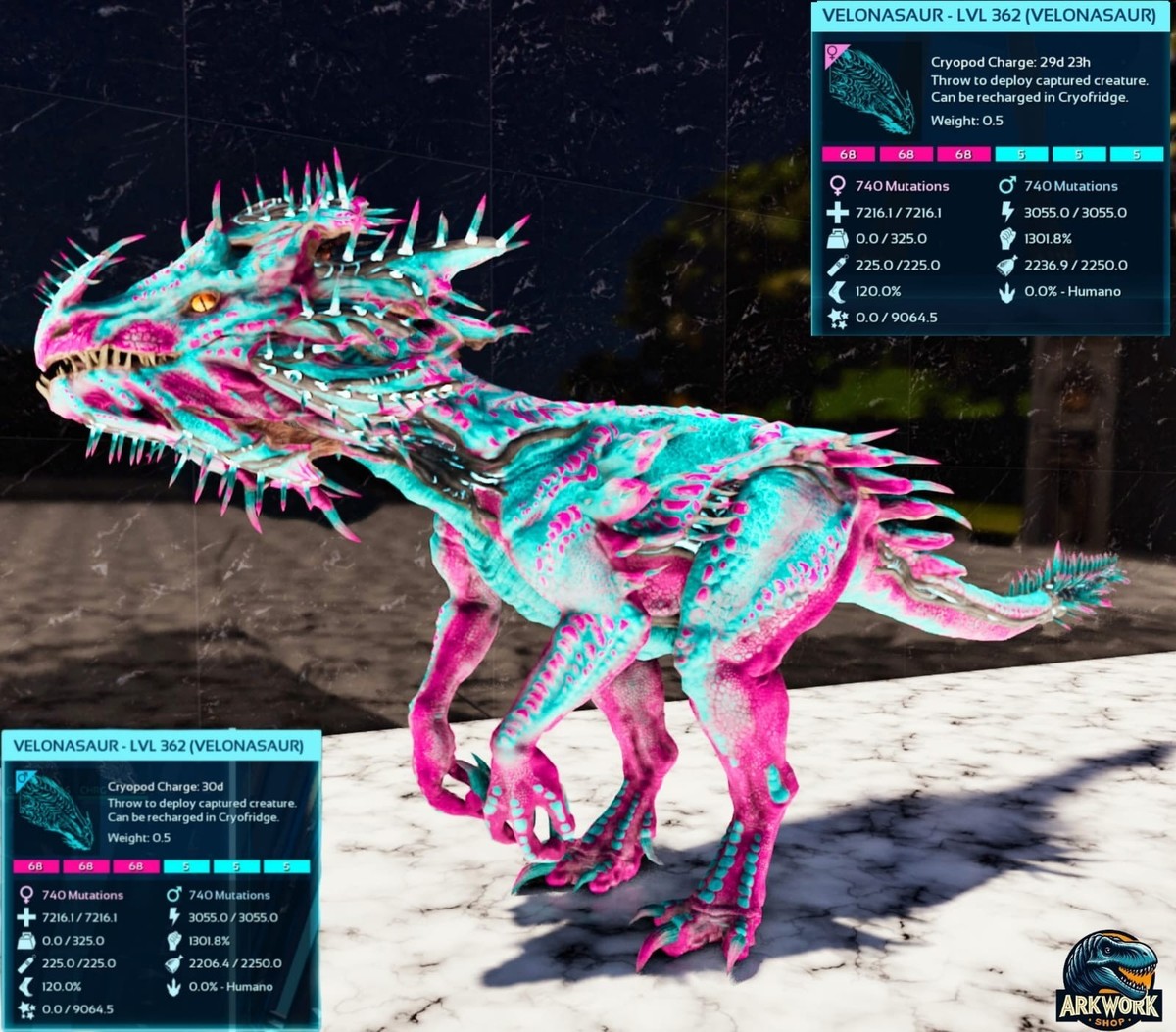 🦖ARK Survival Ascended Cotton Candy Top Stats PVE PS5/XBOX/PC | eBay