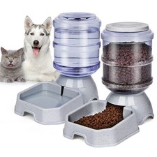 Pet Feeder and Water Food Dispenser Automatic for Dogs Cats, 100 BPA-Free, G...
