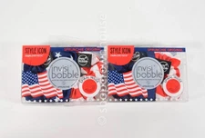 2 Pks - Style Icon - Sprunchie Original - Invisibobble - RED-WHITE-BLUE= 4 Total