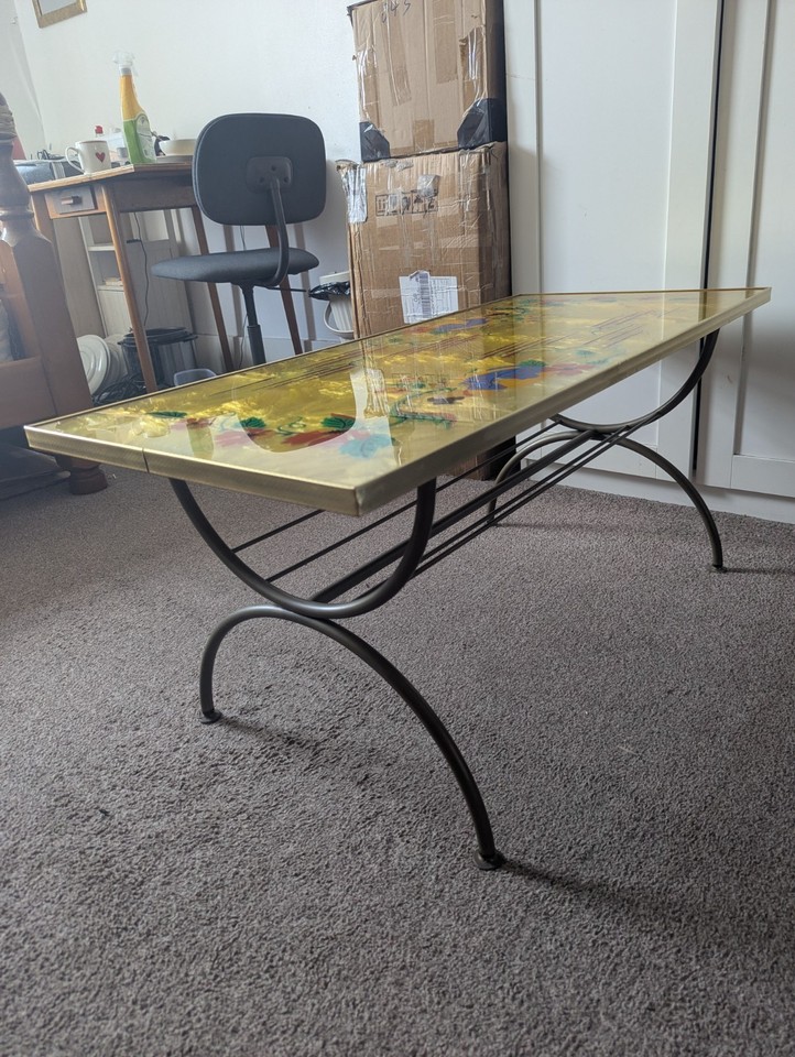 ORIENTAL VINTAGE CHINOISERIE STYLE LACQUER LOW COFFE TABLE JAPANESE ...