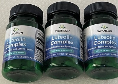 3 Pack Luteolin Rutin Complex 90 Veggie Caps (3x30), 100 mg Brain Nervous System