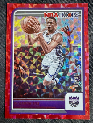 Panini 2023-24 Red Hyper JERSEY Match De'Aaron Fox Sacramento Kings 05/99