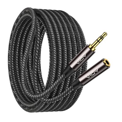 High-Performance 100FT Aux Cable - Gold-Plated Connector for Crystal Clear Audio