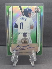 2021 Leaf Metal Draft GREEN RC AUTO Carter Jensen! Rookie! Autograph! /10