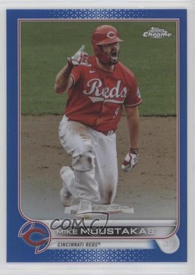 2022 Topps Chrome Blue Refractor 81/150 Mike Moustakas #56 1u6