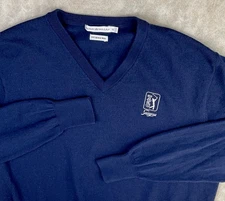 Peter Millar Sawgrass TPC Sweater V-Neck Golf 100% Merino Wool Pullover Men Sz M