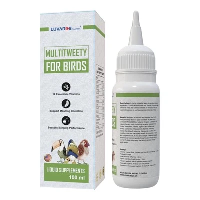 LUVAROBPHARMA Multitweety 100Ml For Birds,Canaries,Pigeons Complete Multivitamin A & KEY B