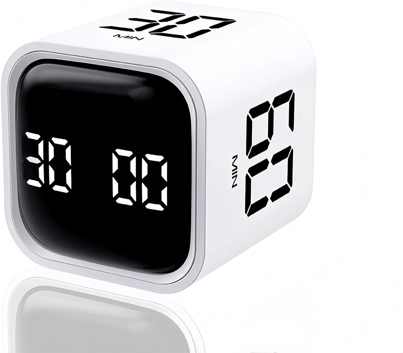 Digital Cube Pomodoro Timer Desk Rechargeable Productivity Timer 5/10/30/60Min