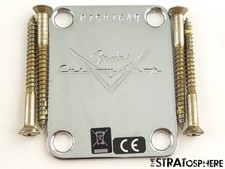 Fender USA Custom Shop 1963 Relic Telecaster NECK PLATE, 63 Chrome, Tele 