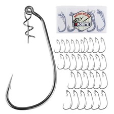 ProBite Mixed Size Wide Gap Offset Hooks With Centering Pin For Swimbaits Worms