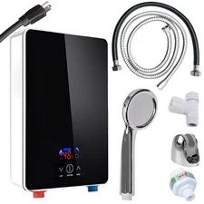 4500W 110V House Electric Tankless Instant Water Heater with Shower Head, for RV