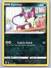 2022 POKEMON PURRLOIN BRILLIANT STARS 090/172 C NM A80639 FREE S&H