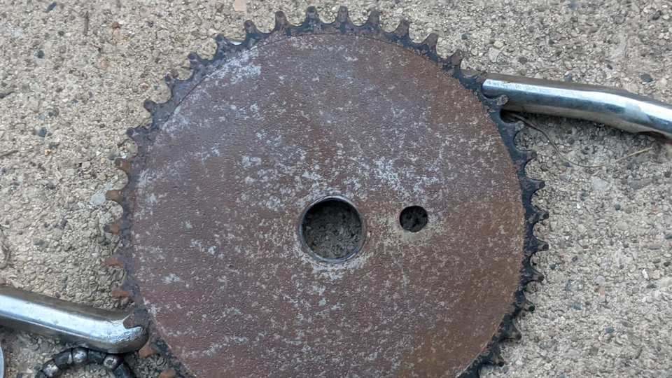 Juego de bielas Era Gt Dyno 1998 BMX 43t cromadas ásperas Foto 3 de 4