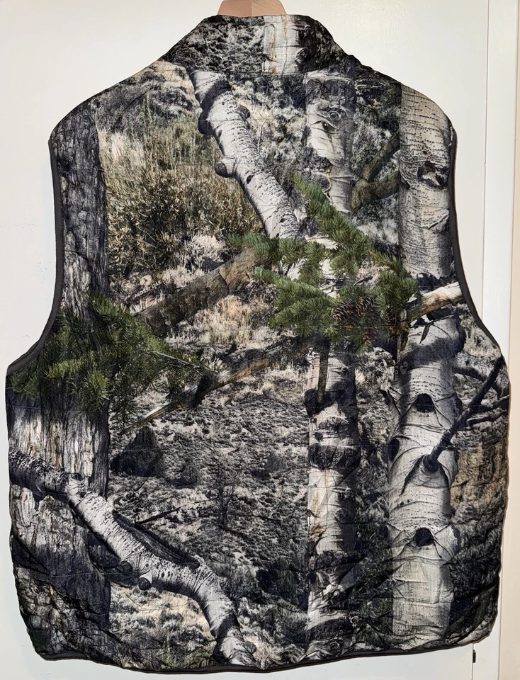 Mossy Oak Tree Camouflage Vest Men Size XL Polyester Full Zip-Up - Image 3 of 4