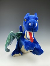 FAO Schwartz Royal Blue Plush Dragon with Wings