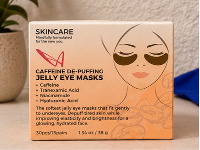 Caffeine De-Puffing Jelly Eye Masks 15 Pairs Niacinamide Hyaluronic Acid