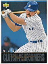 WADE BOGGS 1993 Upper Deck Clutch Performers #R2 New York Yankees Baseball Card