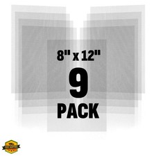 9 Pack 304 Stainless Steel Mesh Screen, 8'' x 12'' 20 Mesh Wire Screen Mesh, ...