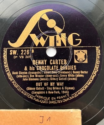 78rpm SWING Label SW.226 BENNY CARTER CHOCOLATE DANDIES Schellackplatte