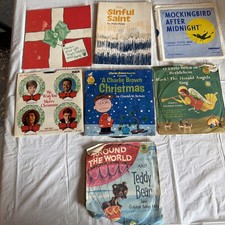 Variety Of Vintage 45 RPMs And One Book