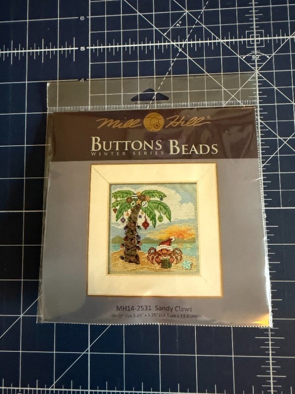 Christmas Crab & Palm Tree_ XStitch Kit w/ Bead Embellishments_Mill Hill