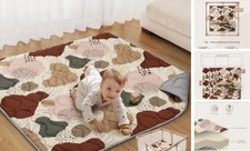Baby Play Mats for Floor, 50x50 Crawling Mat for Playpen, 50" X 50" Boho