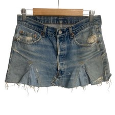 Petros Made From Vintage 501 Levis Mini Skirt Size 31 Denim Rock Festival Y2K