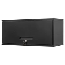 Wall Mount Tool Cabinet, 13.7" Lockable Metal Storage with Flip-Up Door
