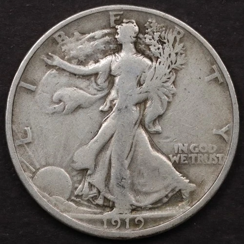 1919 50c Walking Liberty Half Dollar - Fine