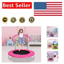 Durable 36-Inch Kids Fitness Trampoline with Safety Handle - 150lbs Max