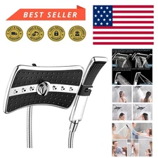 Elegant Dual Shower Heads: Handheld & Rainfall with Rust-Proof Chrome Finish