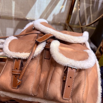 Best Price ‼️Tory Burch Shearling Backpack 176873 Taupe $750 Tory Burch Shearling Backpack 176873 Taupe $750 | eBay main image 4